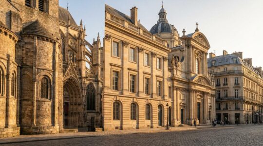 Comparaison visuelle de différents styles architecturaux européens sur une même avenue